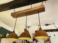 Oak Beam Light with Shades