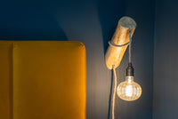 Wooden peg wall lights