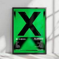 Ed Sheeran "X (Deluxe Edition)" Album Cover Poster - with Complete Tracklist