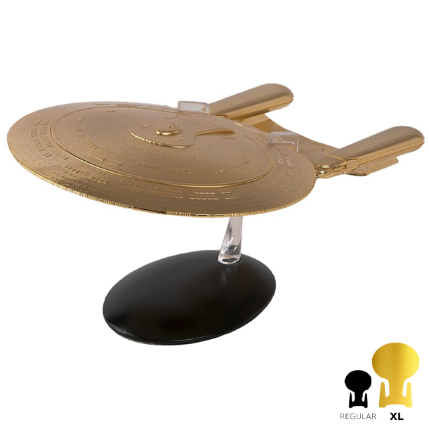 #01 Gold U.S.S. Enterprise NCC-1701-D (Galaxy class) Model Die Cast Ship XL EDITION (Eaglemoss / Star Trek)