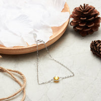 Yellow Crystal Anklet Created with Zircondia® Crystals