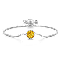 Yellow Crystal Bracelet Created with Zircondia® Crystals
