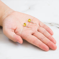 Yellow Crystal Drop Earrings Created with Zircondia® Crystals