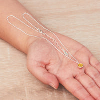 Yellow Crystal Necklace Created with Zircondia® Crystals
