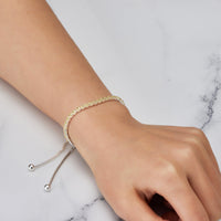 Yellow Tennis Friendship Bracelet Created with Zircondia® Crystals