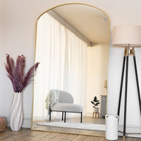 Yoko - Full Length Gold Metal Gentle Arch Mirror - 180cm x 90cm.