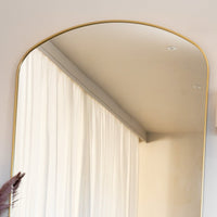 Yoko - Full Length Gold Metal Gentle Arch Mirror - 180cm x 90cm.