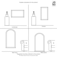 Yoko - Black Metal Gentle Arch Mirror - 120cm x 95cm