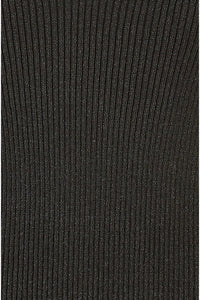 Yumi Black Metallic Rib Knitted Vest Top