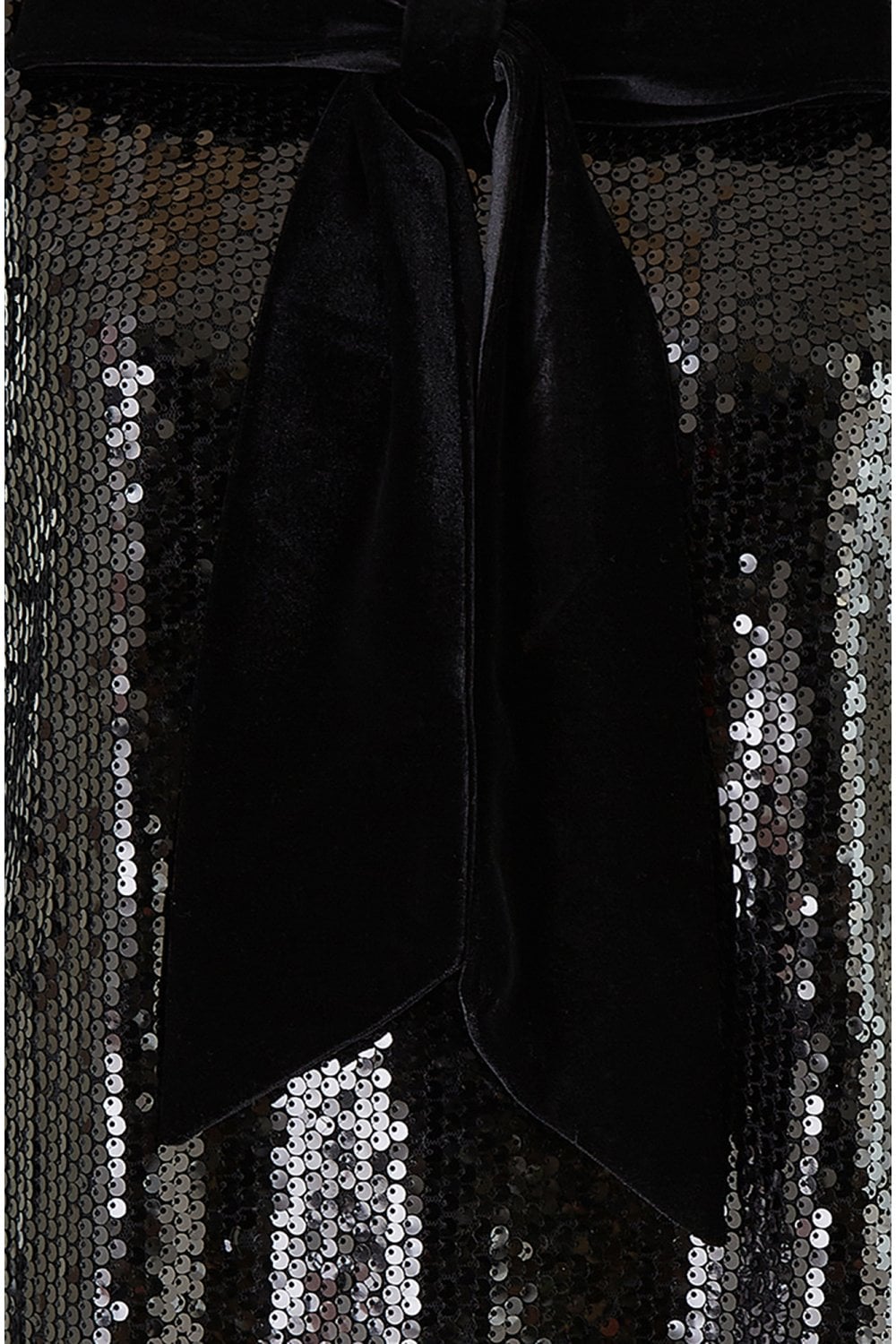 Yumi Black Sequin Bow Tunic Shift Dress