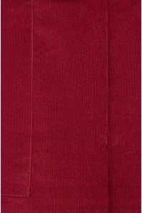 Yumi Burgundy Cord Cropped Wide Leg Trousers With Pockets