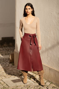 Yumi Gold Metallic Knitted Ribbed Top