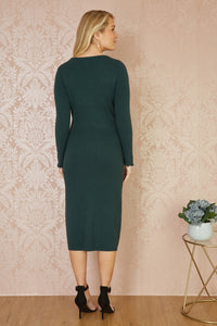 Yumi Green Sparkle Knit Midi Dress - Perfect for Any Occasion