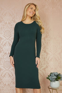 Yumi Green Sparkle Knit Midi Dress - Perfect for Any Occasion