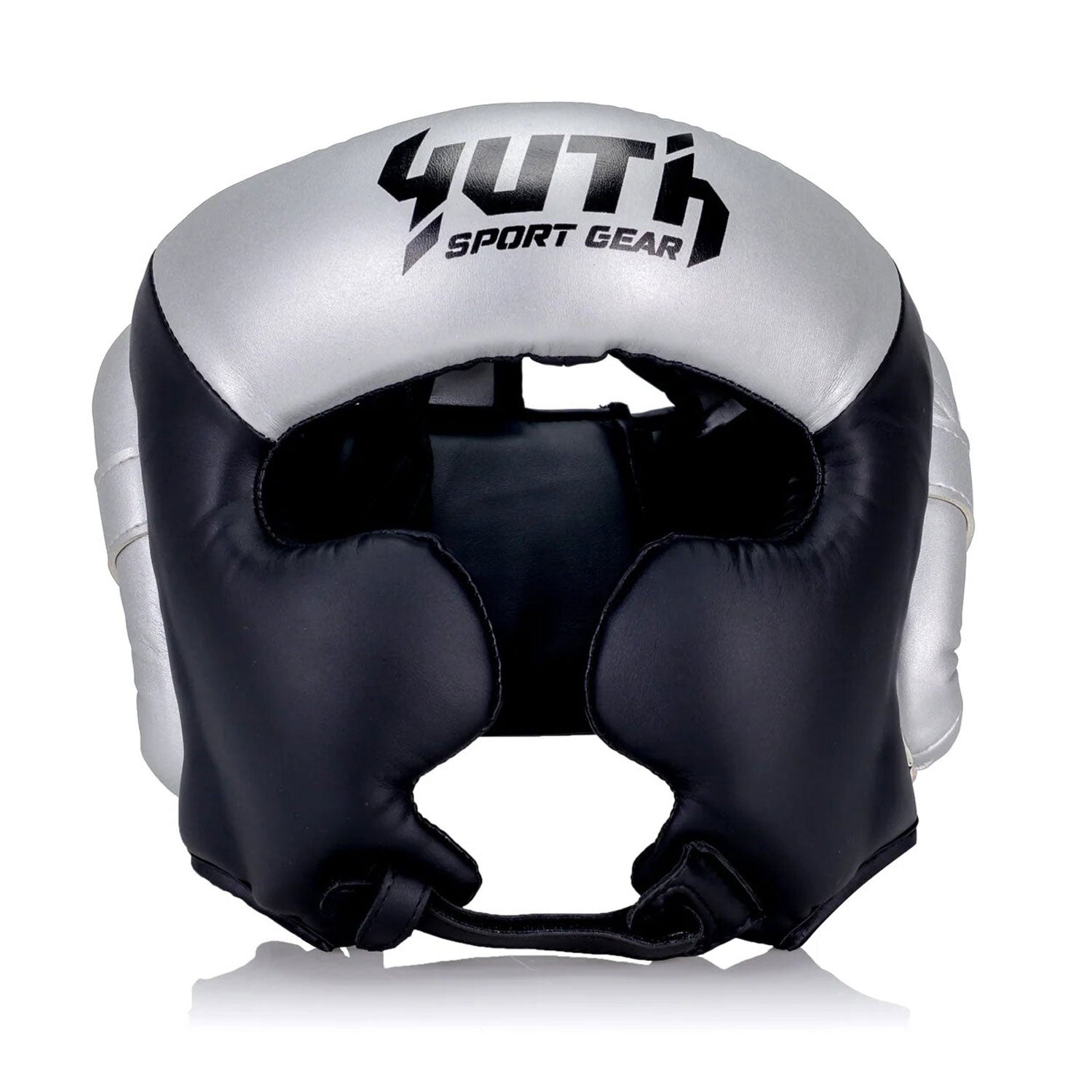 Yuth Muay Thai Boxing Head Guard Silver-Black