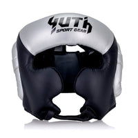 Yuth Muay Thai Boxing Head Guard Silver-Black