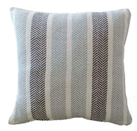 Zara Striped Indian Cotton Cushion Covers for Indoor Outdoor Decor Super Soft with Discreet Zipper in Grey Ochre Teal Blush Pink Various Sizes by OLIVIA ROCCO