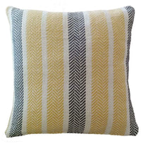 Zara Striped Indian Cotton Cushion Covers for Indoor Outdoor Decor Super Soft with Discreet Zipper in Grey Ochre Teal Blush Pink Various Sizes by OLIVIA ROCCO